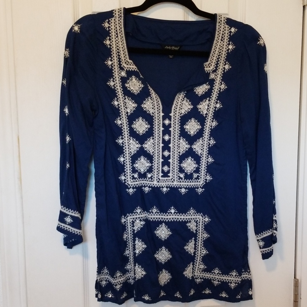 Lucky brand embroidered tunic